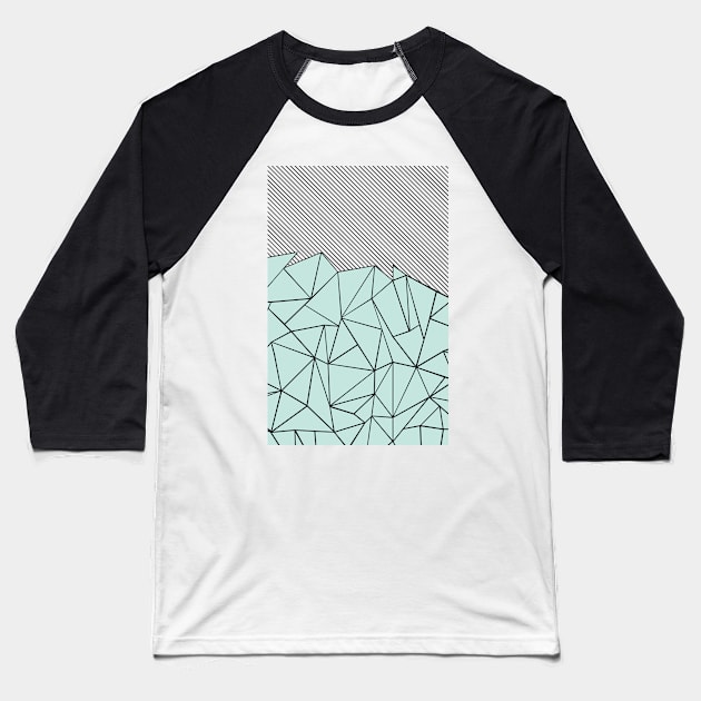 Ab Lines 45 Mint Baseball T-Shirt by ProjectM